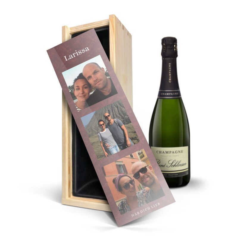 Bild von   champagner in bedruckter kistejpg | fotogeschenkideende 🎀 Geschenke mit eigenem Foto Motiv o Text
