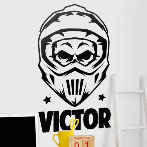 Wandtattoo Motocross Motocross mit Namen