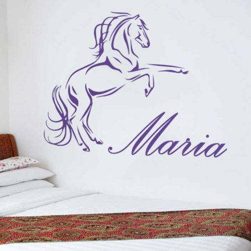 Wandtattoo für Reiter mit Namen