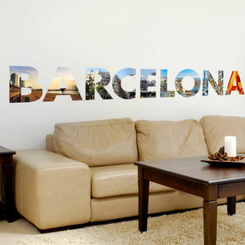 Wandtattoo Barcelona mit Fotos