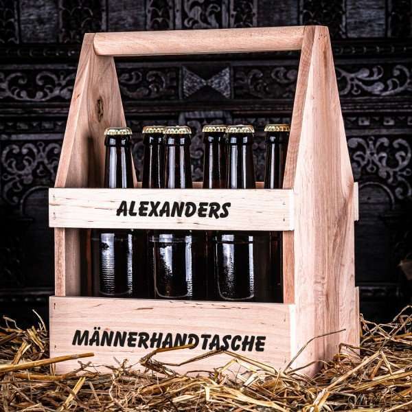 🖉 Bild von 139313-1-bier-maennerhandtasche-mit-gra.jpg | fotogeschenkideen.de 🎀 Geschenke mit eigenem Foto, Motiv o. Text