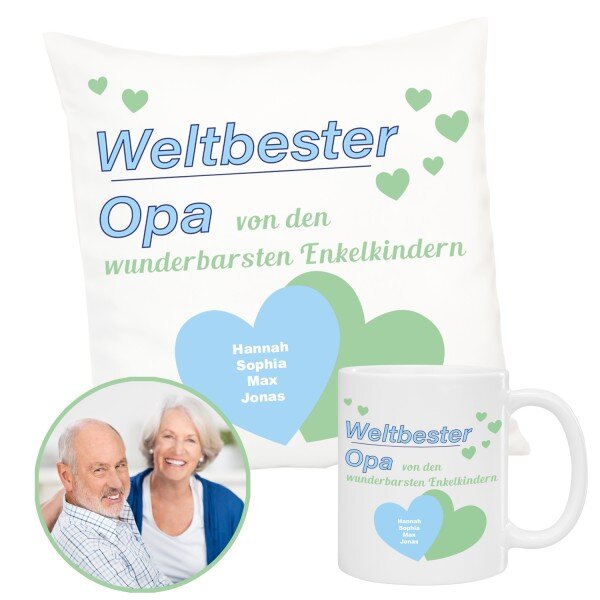 🖉 Bild von 139493-1-geschenkset-weltbester-opa-m.jpg | fotogeschenkideen.de 🎀 Geschenke mit eigenem Foto, Motiv o. Text