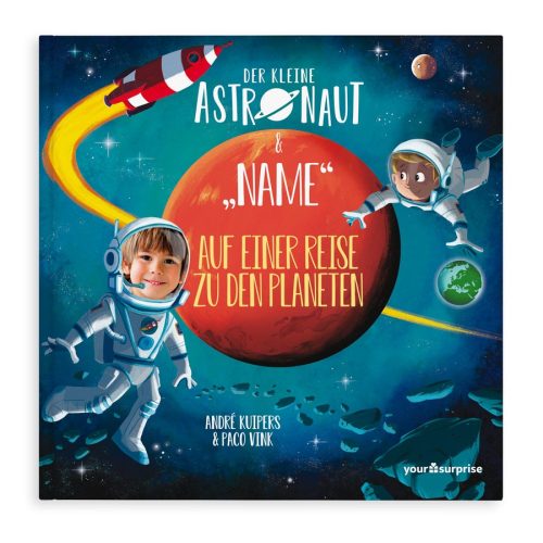 Buch mit Namen - Der kleine Astronaut und Name auf einer Reise zu den Planeten – Hardcover