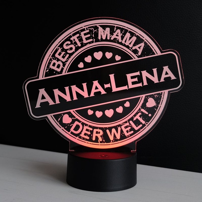 Bild von   led dekolicht button beste mamjpg | fotogeschenkideende 🎀 Geschenke mit eigenem Foto Motiv o Text