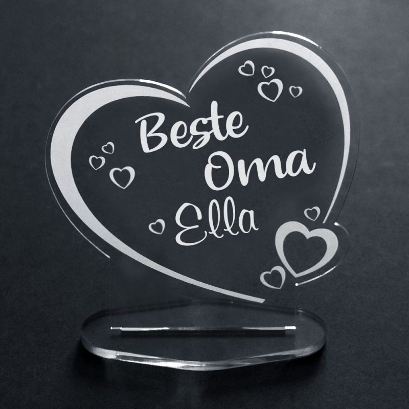 Bild von   acryl herz fuer die beste omajpg | fotogeschenkideende 🎀 Geschenke mit eigenem Foto Motiv o Text