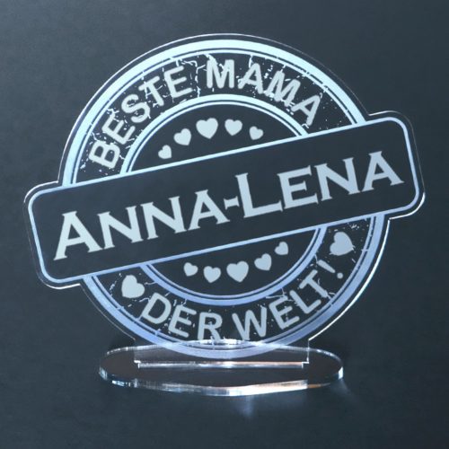 Acryl-Button mit Namensgravur Beste Mama