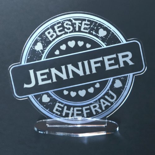 Acryl-Button mit Namensgravur Beste Ehefrau