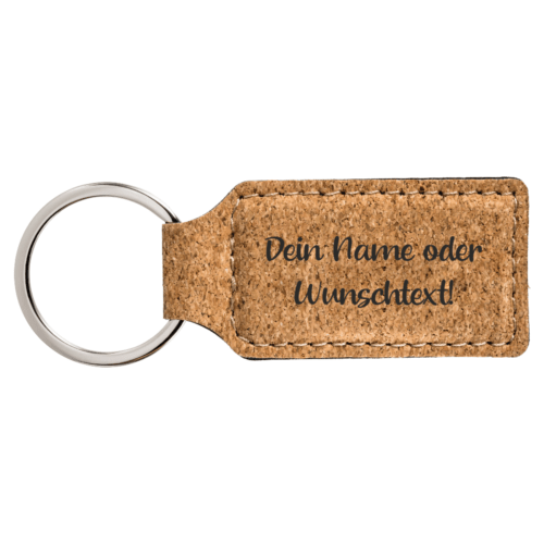 Schlüsselanhänger Kork mit Deinem Wunschtext
