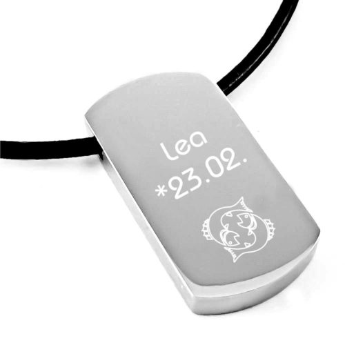 Anhänger mit Gravur massiv