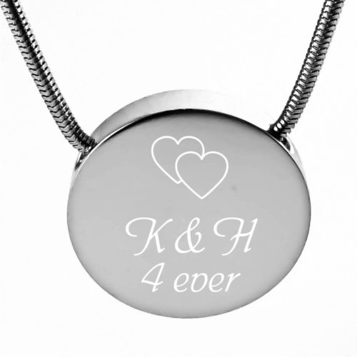 Anhänger mit Gravur rund massiv