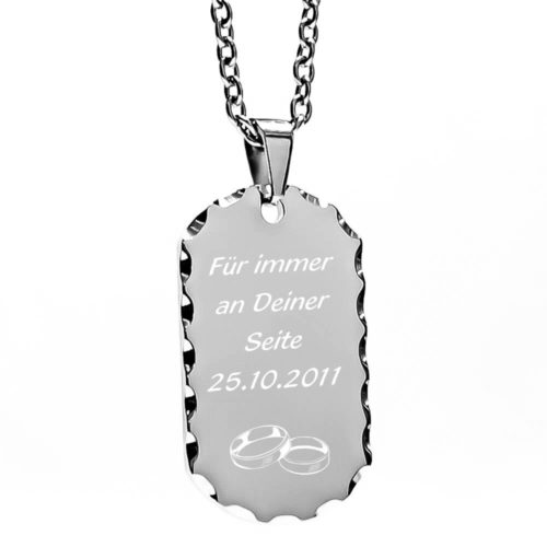 Anhänger mit Gravur DogTag Design