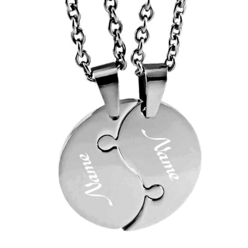 Partner-Anhänger mit Gravur Yin Yang