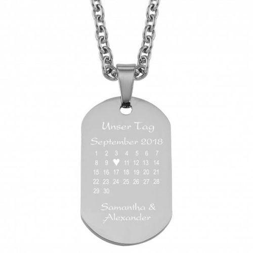 Gravuranhänger Kalender