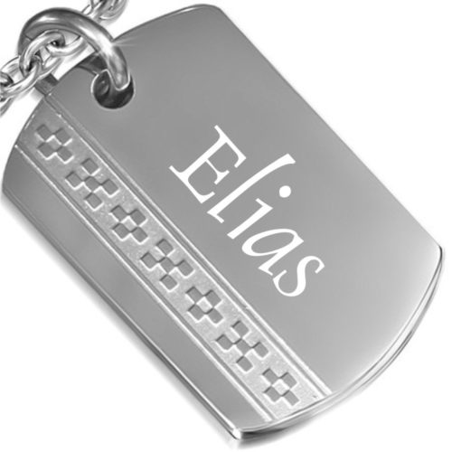 Gravuranhänger mit Verzierung silber