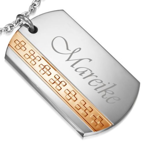 Gravuranhänger mit Verzierung bicolor