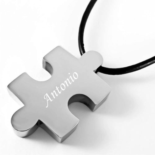 Gravuranhänger Puzzle silber