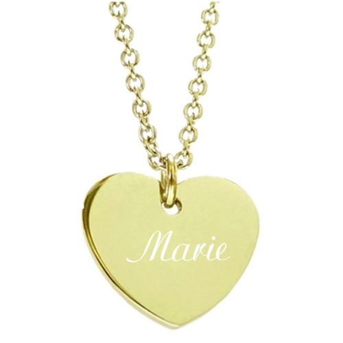 Kinderanhänger Herz goldfarben