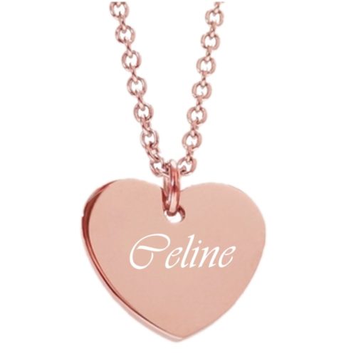 Kinderanhänger Herz rosefarben