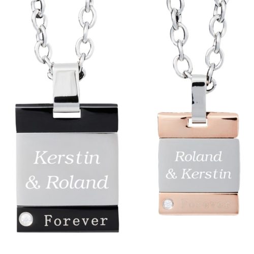 Partner-Anhänger mit Gravur No 4