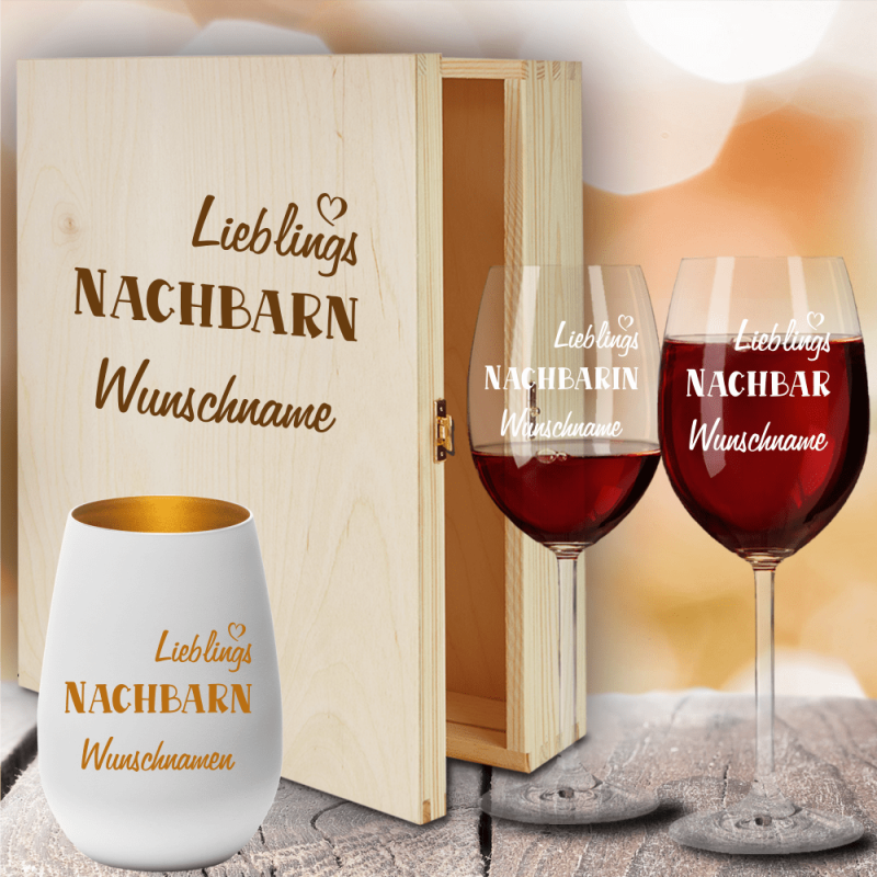 Bild von   geschenkbox rotweinglaeser vonpng | fotogeschenkideende 🎀 Geschenke mit eigenem Foto Motiv o Text