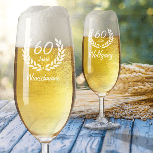 Personalisiertes Bierglas zum 60. Geburtstag