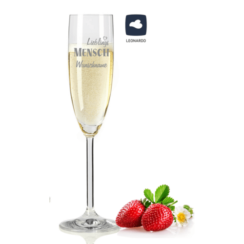 Sektglas Lieblingsmensch mit Deinem Wunschnamen