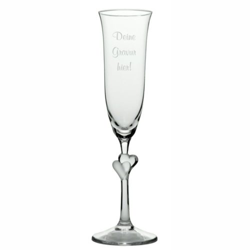Stölzle Sektglas L'Amour weiss - Wunschtext