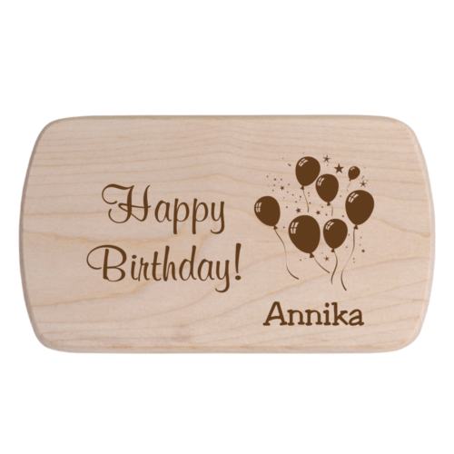 Frühstücksbrettchen mit Gravur - Happy Birthday