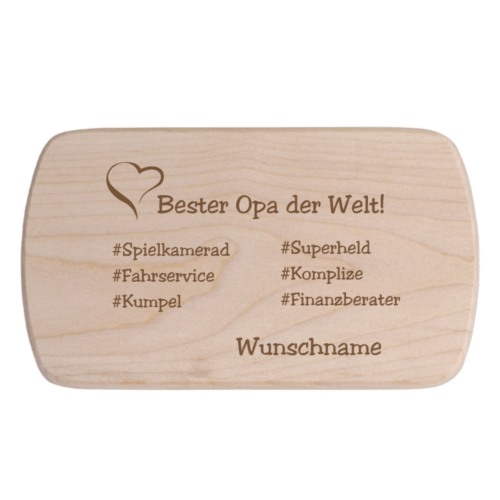 Frühstücksbrettchen mit Wunschname- Bester Opa#