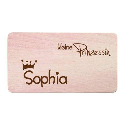 Frühstücksbrettchen mit Gravur -kleine Prinzessin