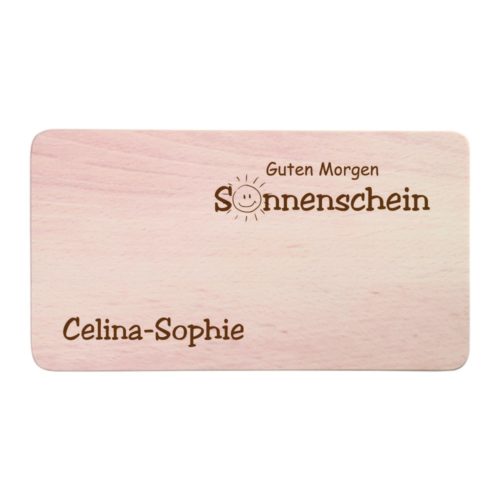 Frühstücksbrettchen mit Gravur - Sonnenschein