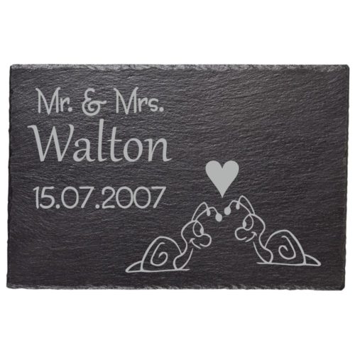 Schiefertafel mit deinen Wunschnamen - in Love