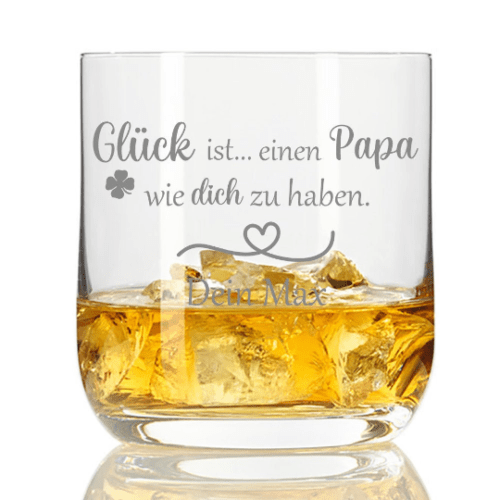 personalisiertes Whiskyglas Glück ist einen Papa wie dich zu haben...