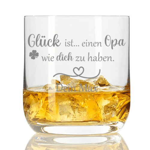 Whiskyglas mit Gravur Glück ist einen Opa wie dich zu haben mit...