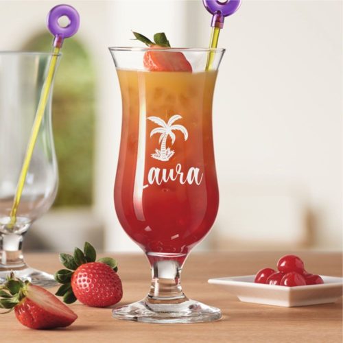 Cocktail-Glas von Leonardo mit Wunschname Palme