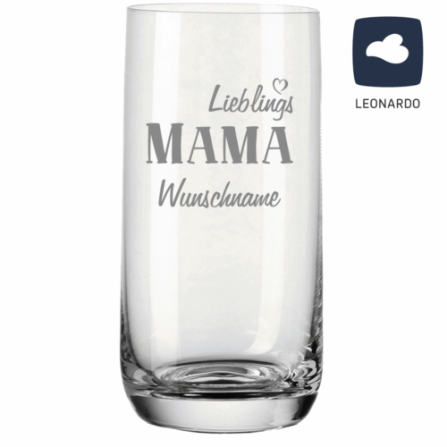 Trinkglas von Leonardo mit Gravur Lieblings-Mama
