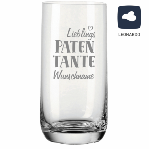Trinkglas mit Gravur Lieblings-Patentante