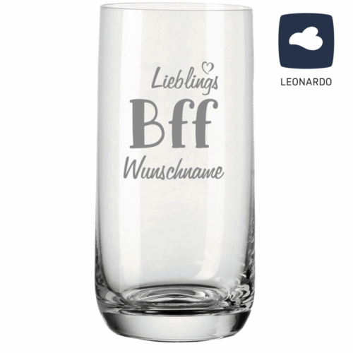 Trinkglas mit Gravur Lieblings-BFF Best Friends Forever