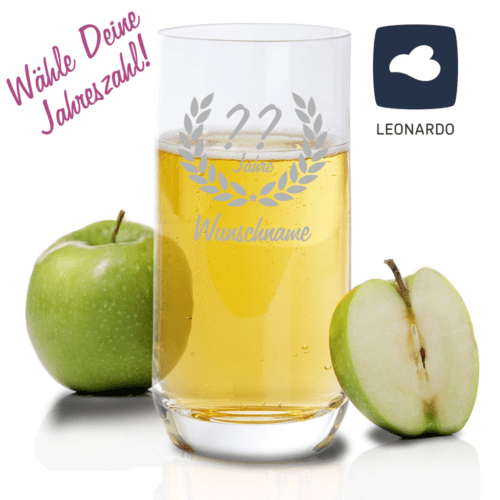 Personalisiertes Trinkglas von Leonardo zum Geburtstag - Dein...
