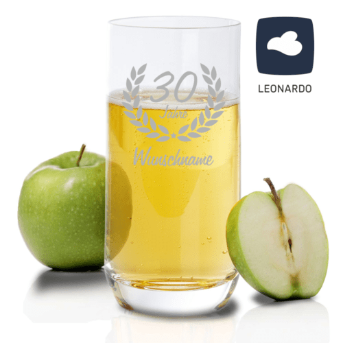 Personalisiertes Trinkglas von Leonardo zum 30. Geburtstag