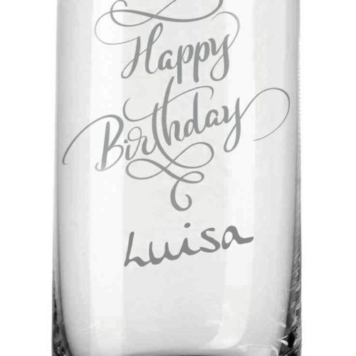 Trinkglas von Leonardo mit deiner Wunschgravur - Happy Birthday
