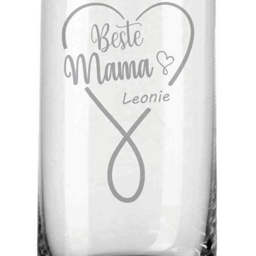 Trinkglas von Leonardo mit deiner Wunschgravur - Infinity Beste Mama