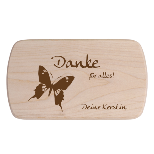 graviertes Brotbrettchen als Dankeschön