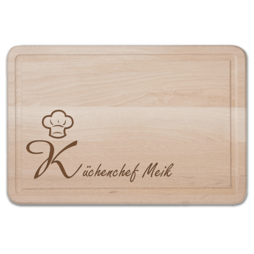 Schneidebrett mit Gravur - Küchenchef