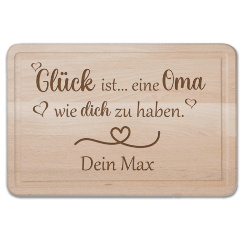 Schneidebrett Glück ist eine Oma.... mit Wunschnamen