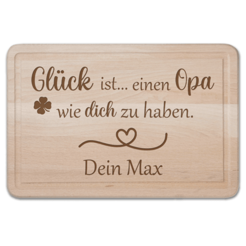 Schneidebrett Glück ist einen Opa.... mit Wunschnamen