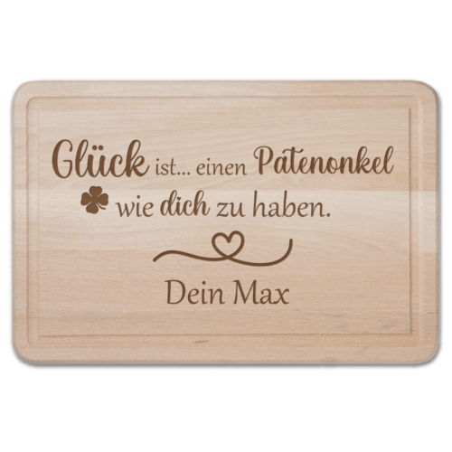 Schneidebrett Glück ist einen Patenonkel.... mit Wunschnamen
