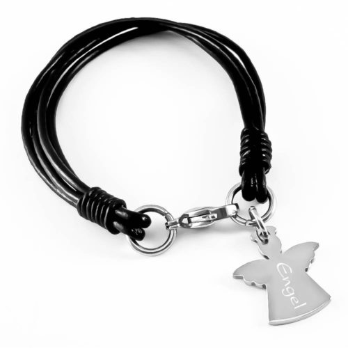 Leder-Armband mit Gravur Schutz-Engel
