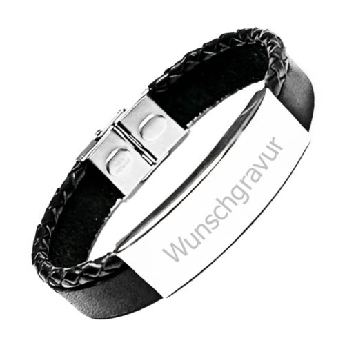 Leder-Armband mit Gravur Latigo Twice - verschiedene Farben