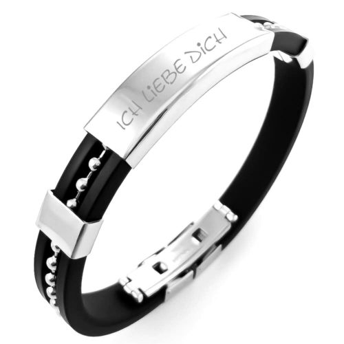 Armband mit Gravur Kautschuk Zierperlen